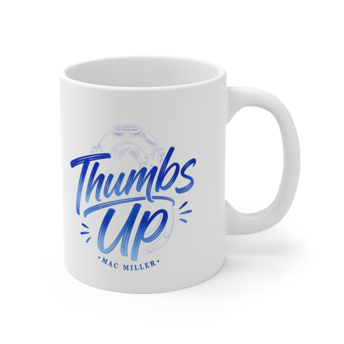 Mac Miller "Thumbs Up" White Mug - Official mugs merchandise