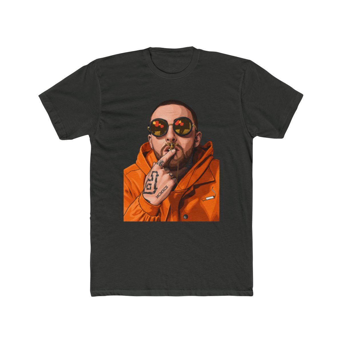 mac miller vector illustration Long Sleeve T Shirt - alternate angle 5, merchandise